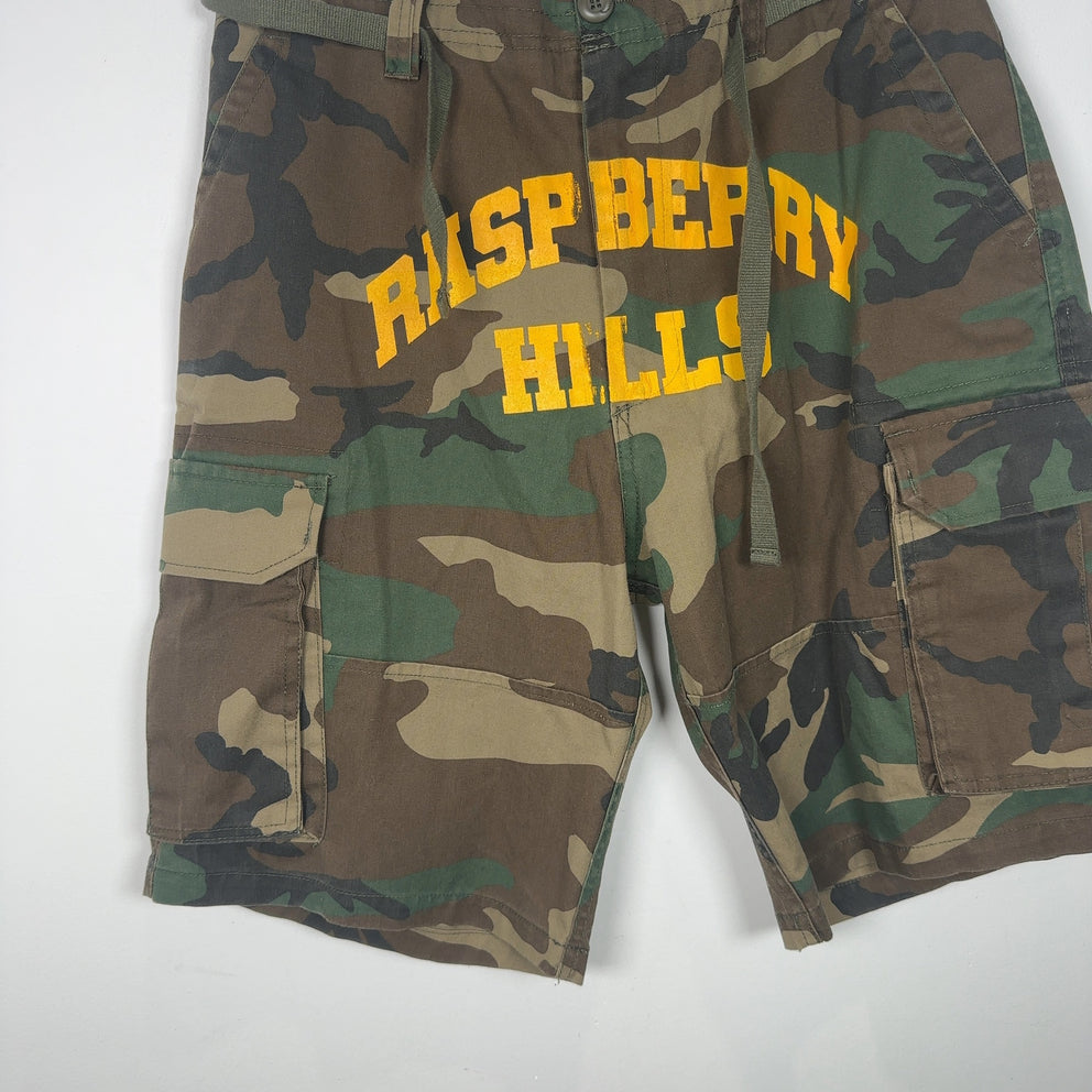 Raspberry Hills Logo Camo Cargo Shorts