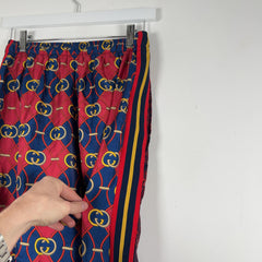Gucci Jacquard Silk Monogram Jogger Pants