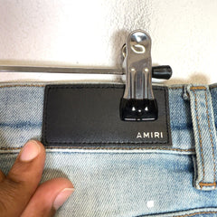 Amiri Light Indigo Biker Art Patch Denim Jeans