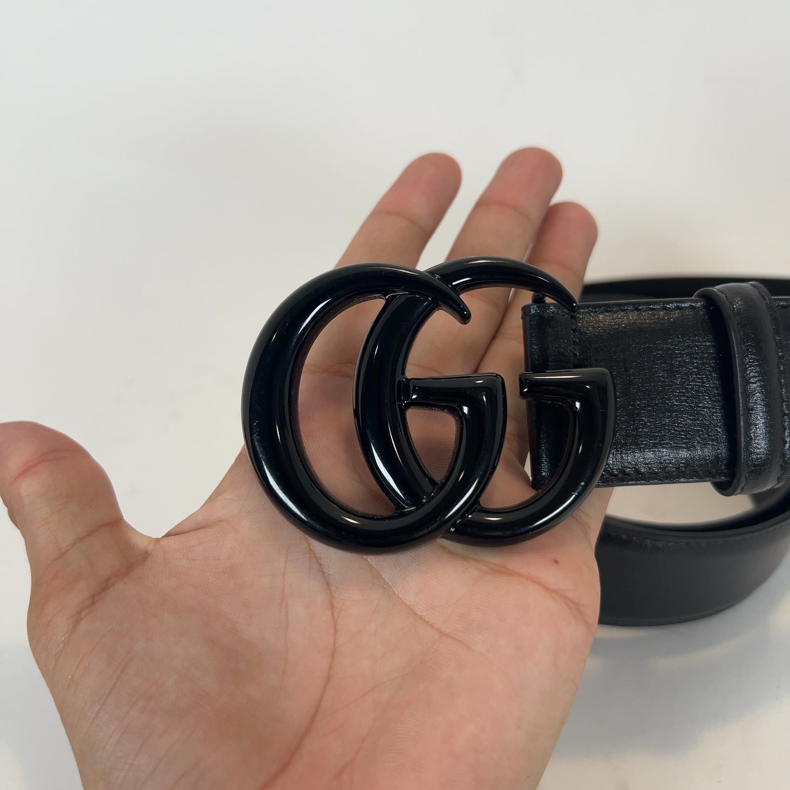 Gucci Black GG Buckle Belt