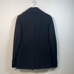 Bottega Veneta Black Wool Double Breasted Pea Coat Size M
