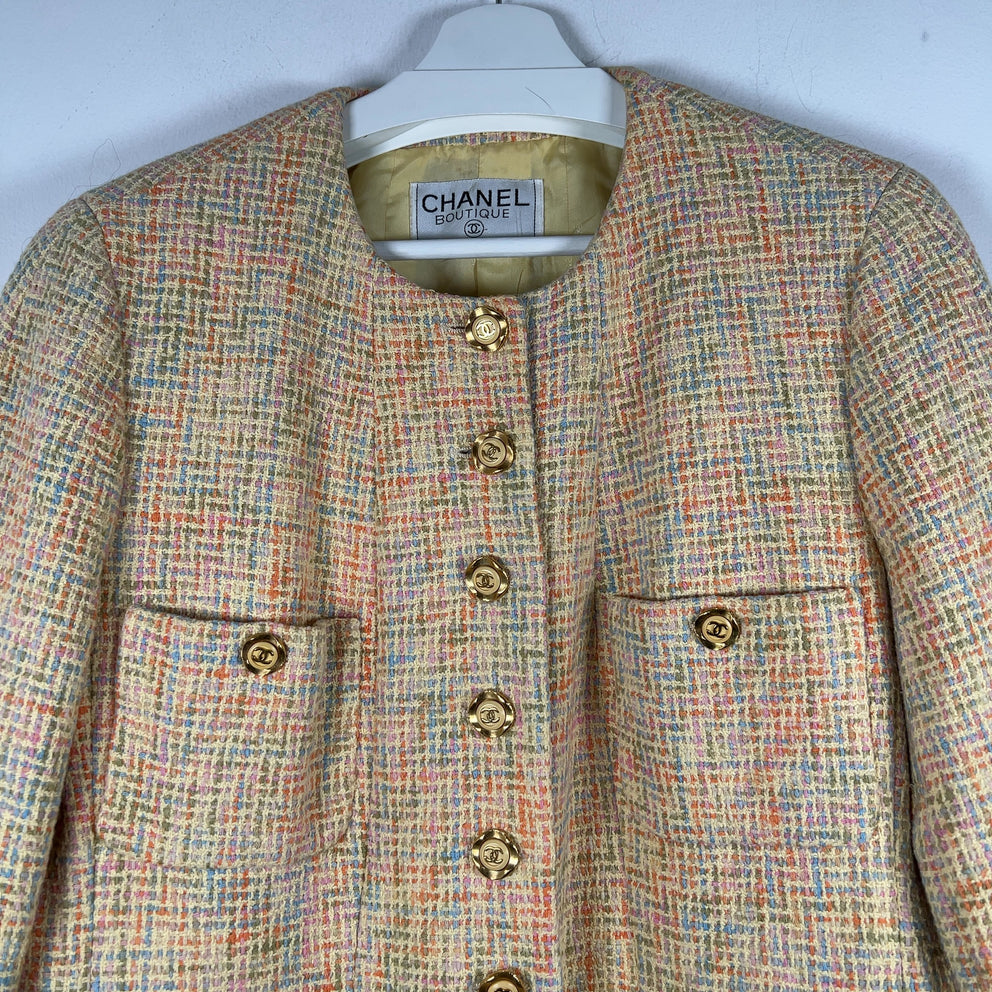 Chanel Cruise FW94 Easter Tweed Jacket Size S