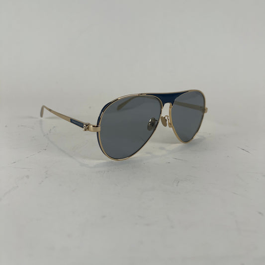 Alexander McQueen Enamel Aviator Sunglasses