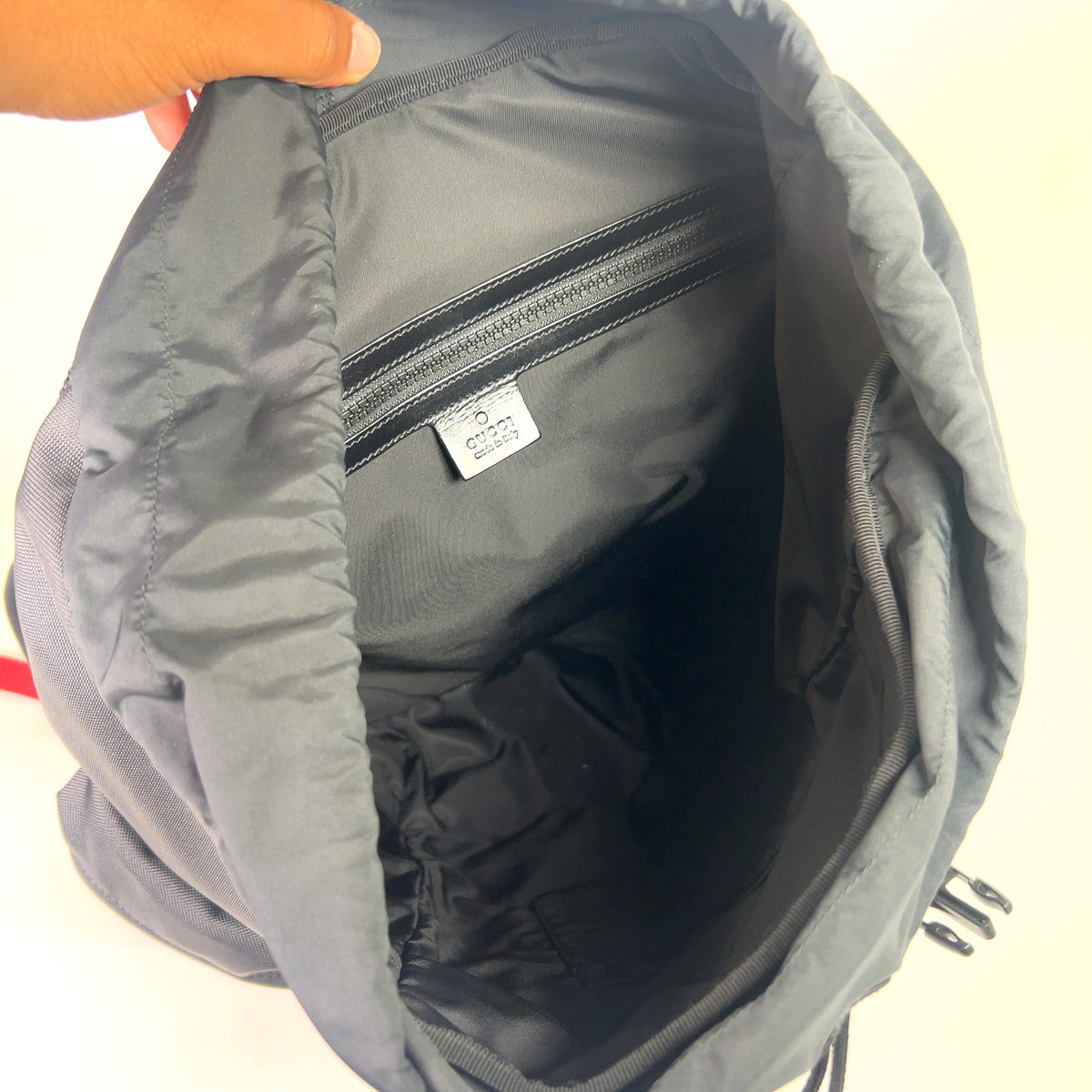 Gucci L'Aveugle Par Amour Techno Canvas Embroidered Backpack