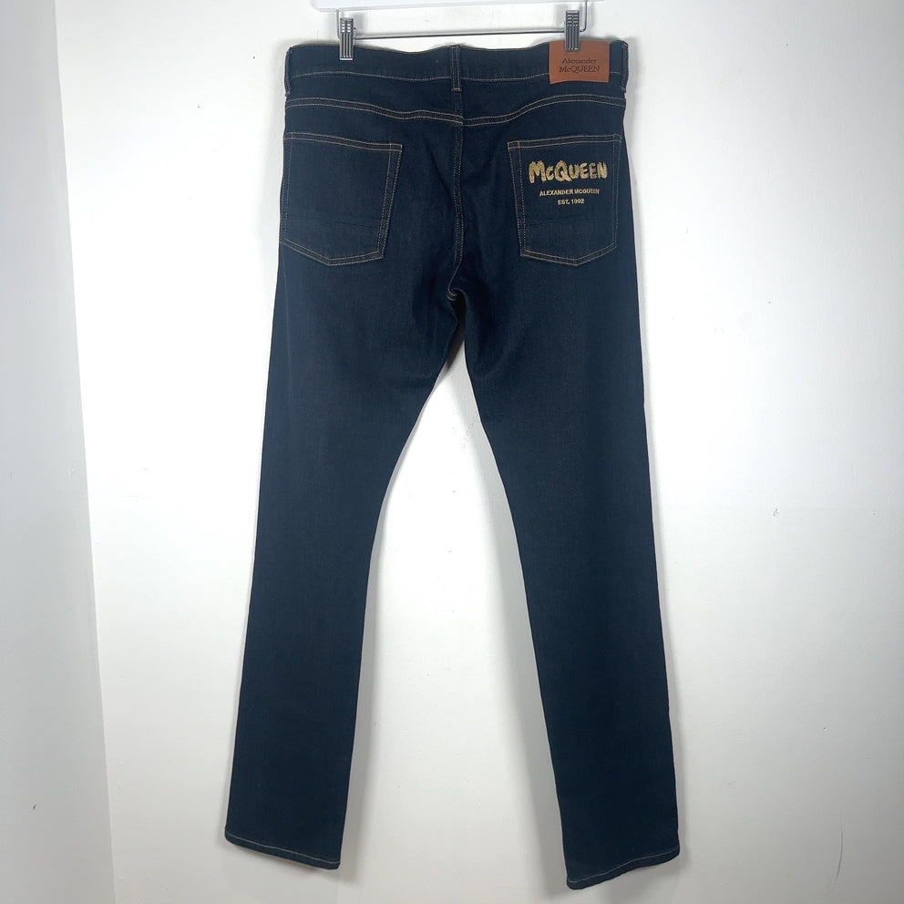 Alexander McQueen Raw Denim Jeans