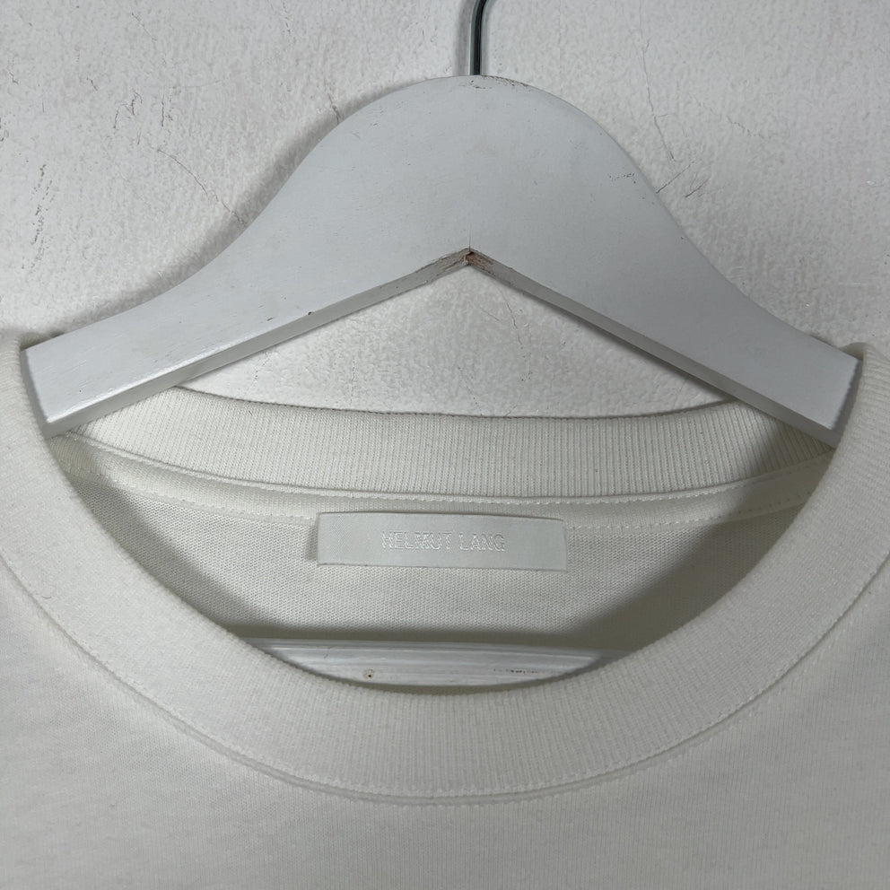 Helmut Lang Embossed Logo White T-Shirt