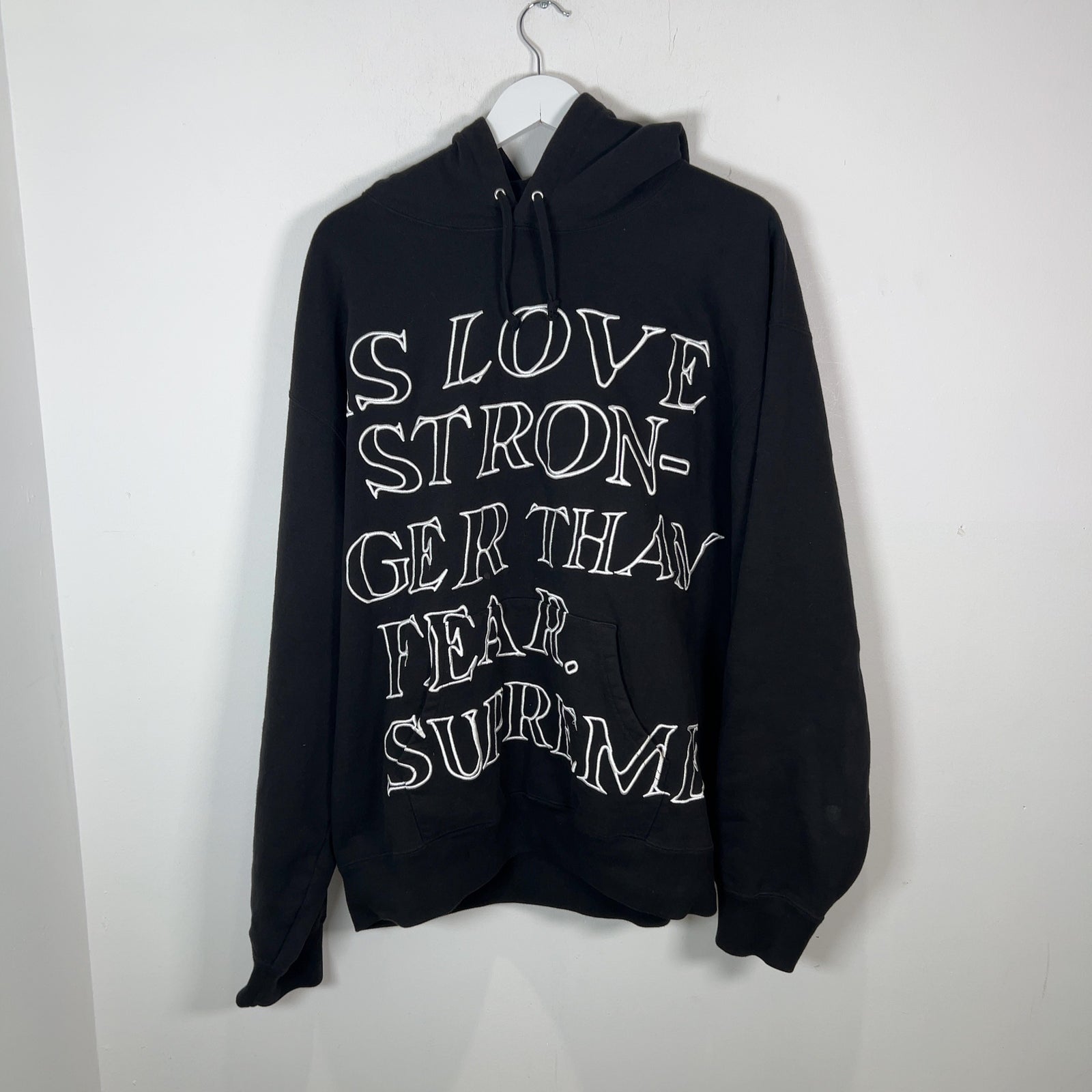Supreme x Cactus Plant Flea Market Stronger Than Fear Embroidered Hoodie