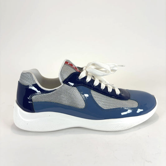 Prada Aviation Blue/Ink Patent Leather America Cups