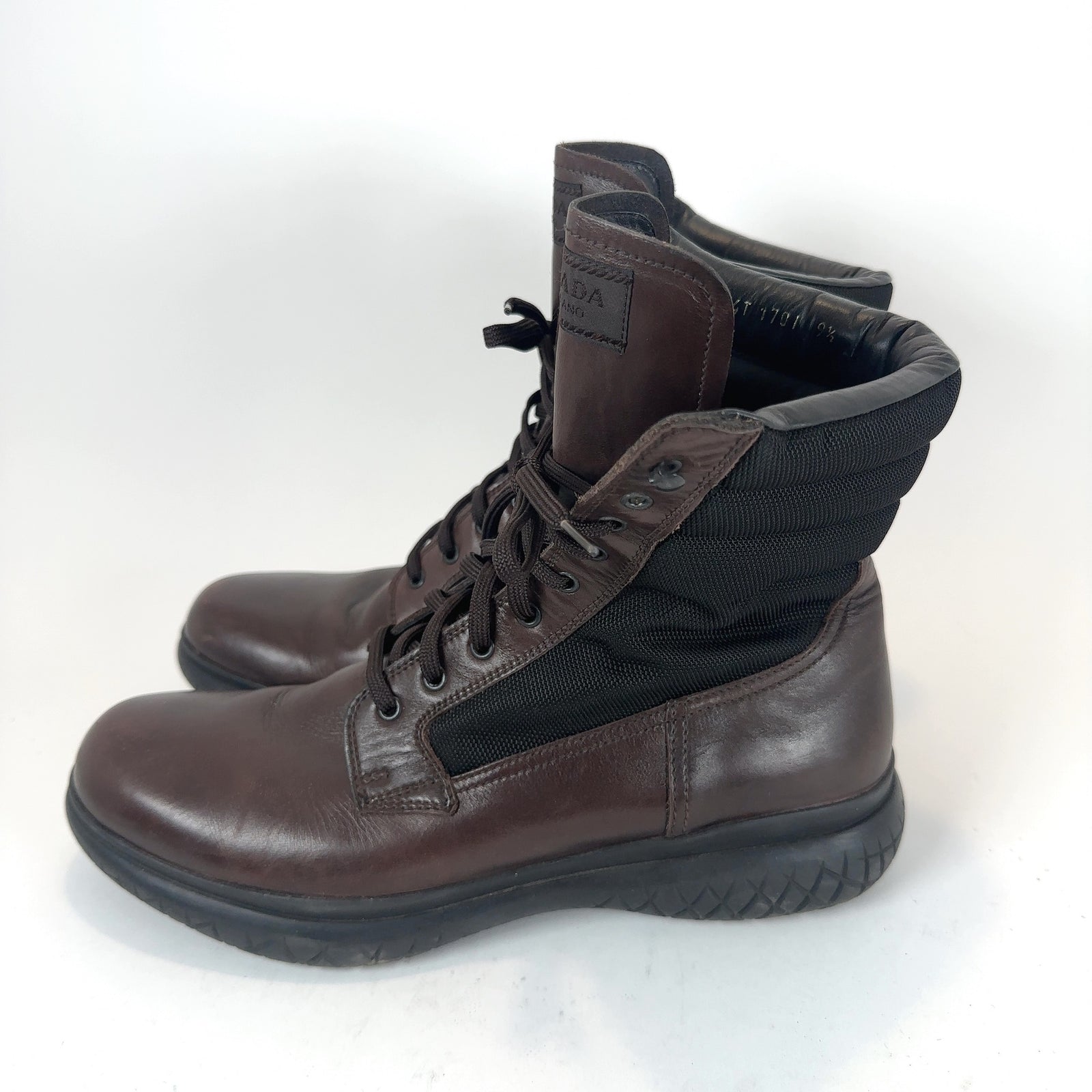 Prada Leather 'Cup' Hightop Sneakers
