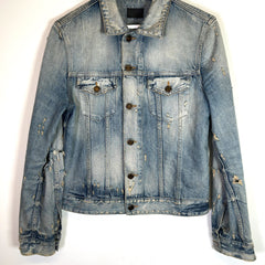 Saint Laurent SS21 Distressed Denim Jacket