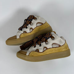 Lanvin Beige/Orange Curb Sneakers Size 41