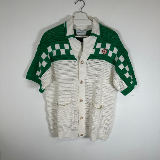 Casablanca Crochet Button Up Size M