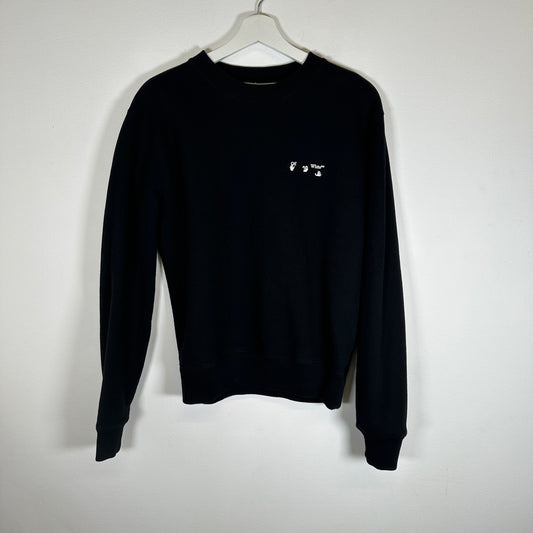 Off-White Black Front Graphic Sweatshirt Size  S