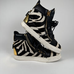 Guiseppe Zanotti Zebra Ponyhair Hightops Size 7