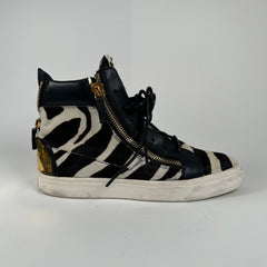 Guiseppe Zanotti Zebra Ponyhair Hightops Size 7