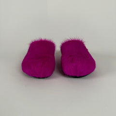 Marni Fur Slip On Pink Size 34