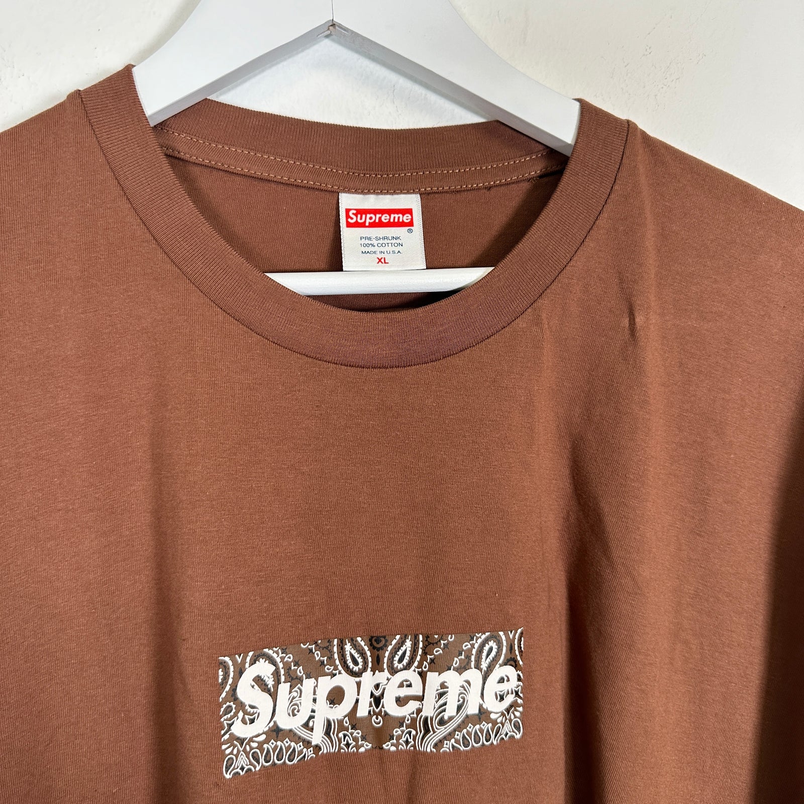 Supreme Brown Paisley Bogo T-Shirt Size XL