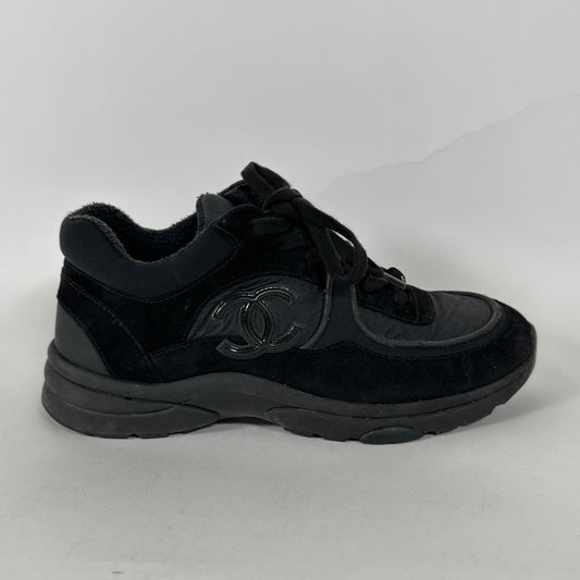 Chanel Tennis Trainer All Black Size 42
