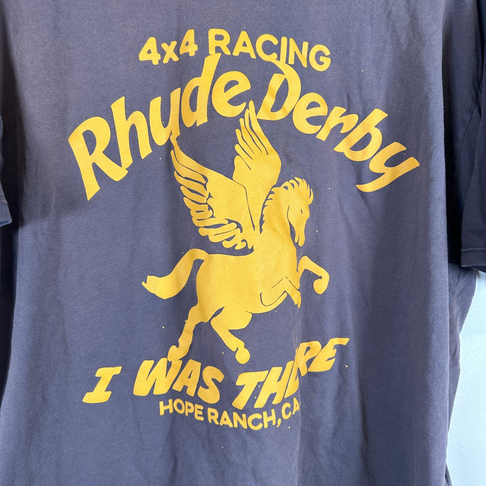 Rhude 'Derby' Grey T-Shirt Size M
