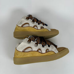 Lanvin Beige/Orange Curb Sneakers Size 41