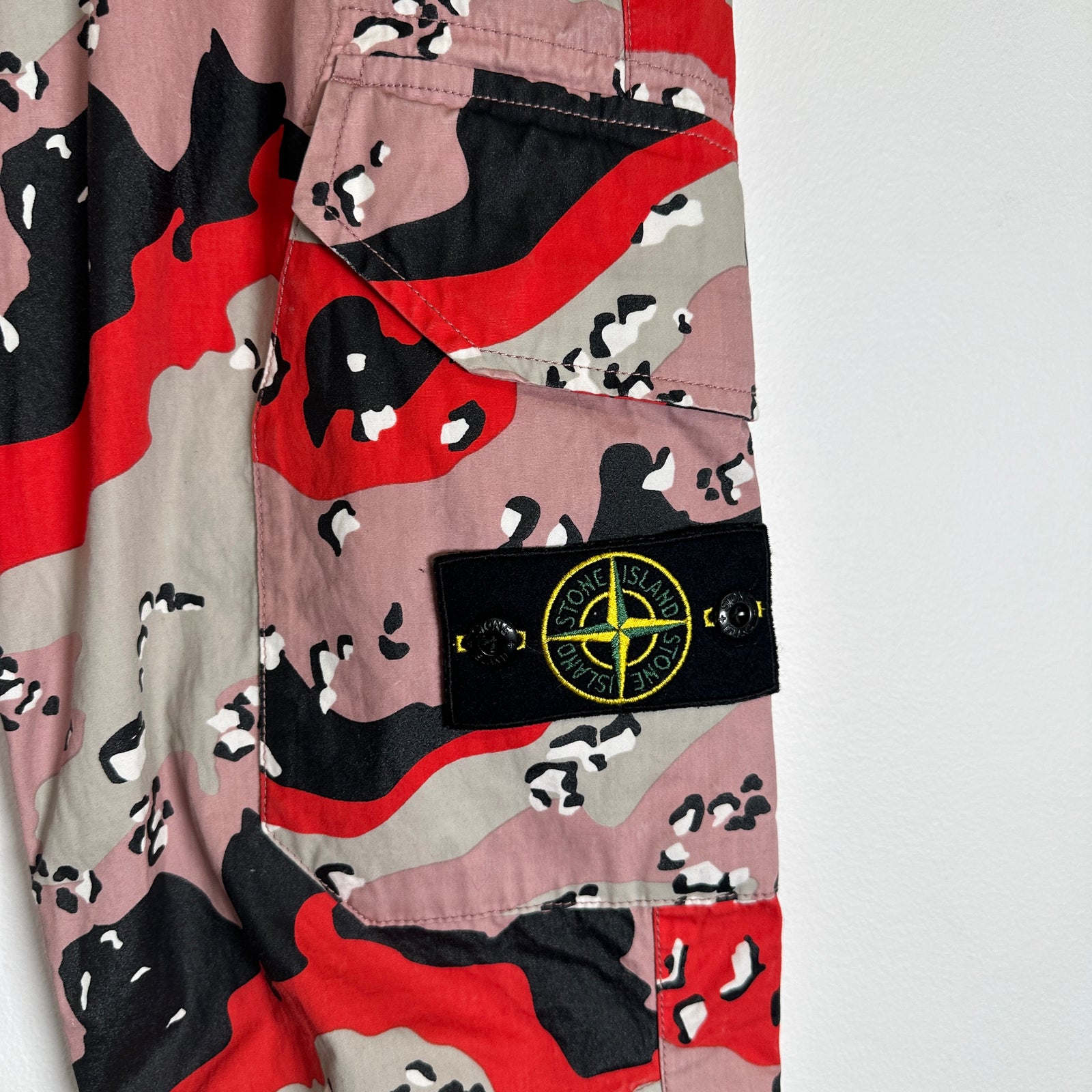 Stone Island Red Desert Camo Pants Size 28
