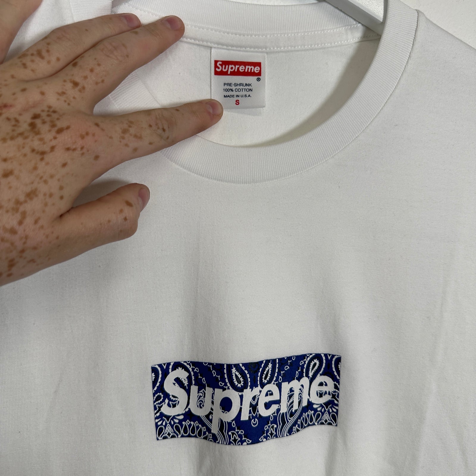 Supreme Blue Paisley Bogo T-Shirt Size S