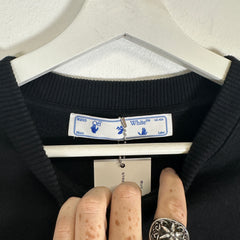 Off-White Black Front Graphic Sweatshirt Size  S