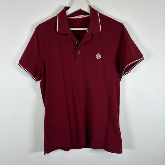 Moncler Maroon Polo Size M