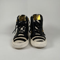 Guiseppe Zanotti Zebra Ponyhair Hightops Size 7