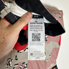 Stone Island Red Desert Camo Pants Size 28