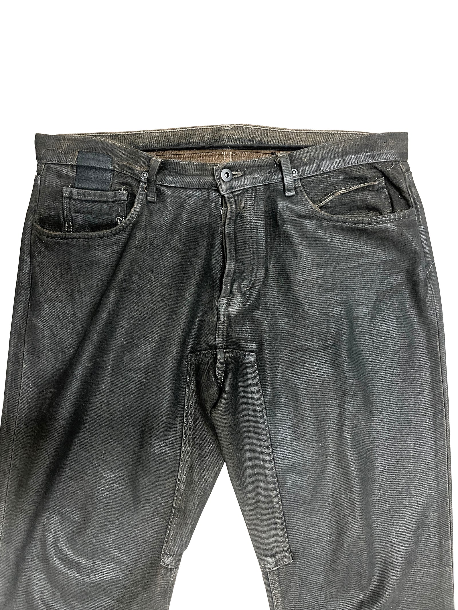 Rick Owens Mud Washed Slab Jeans Size 35