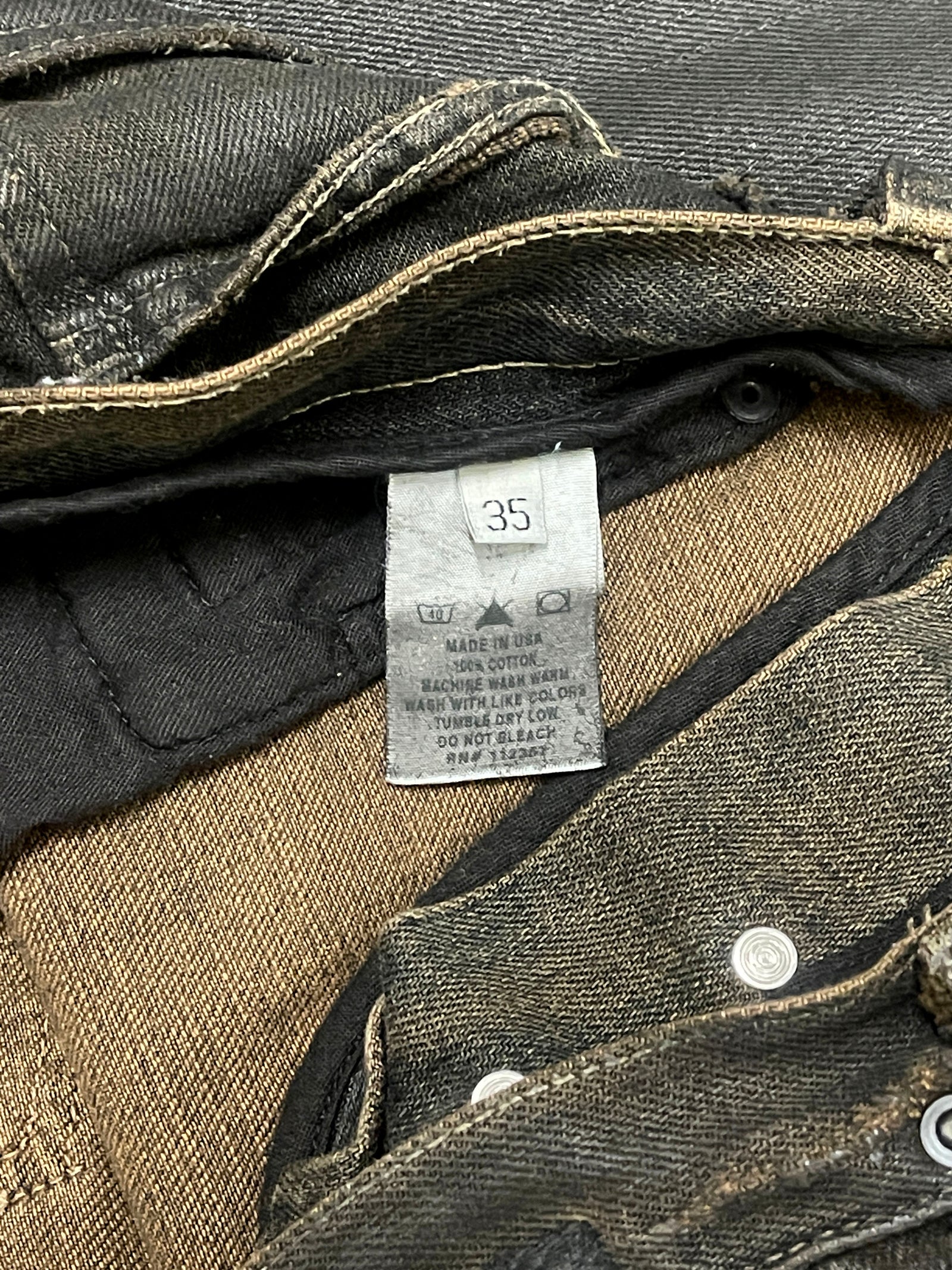 Rick Owens Mud Washed Slab Jeans Size 35