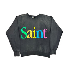 Saint Michael Rainbow Logo Crewneck Size Large