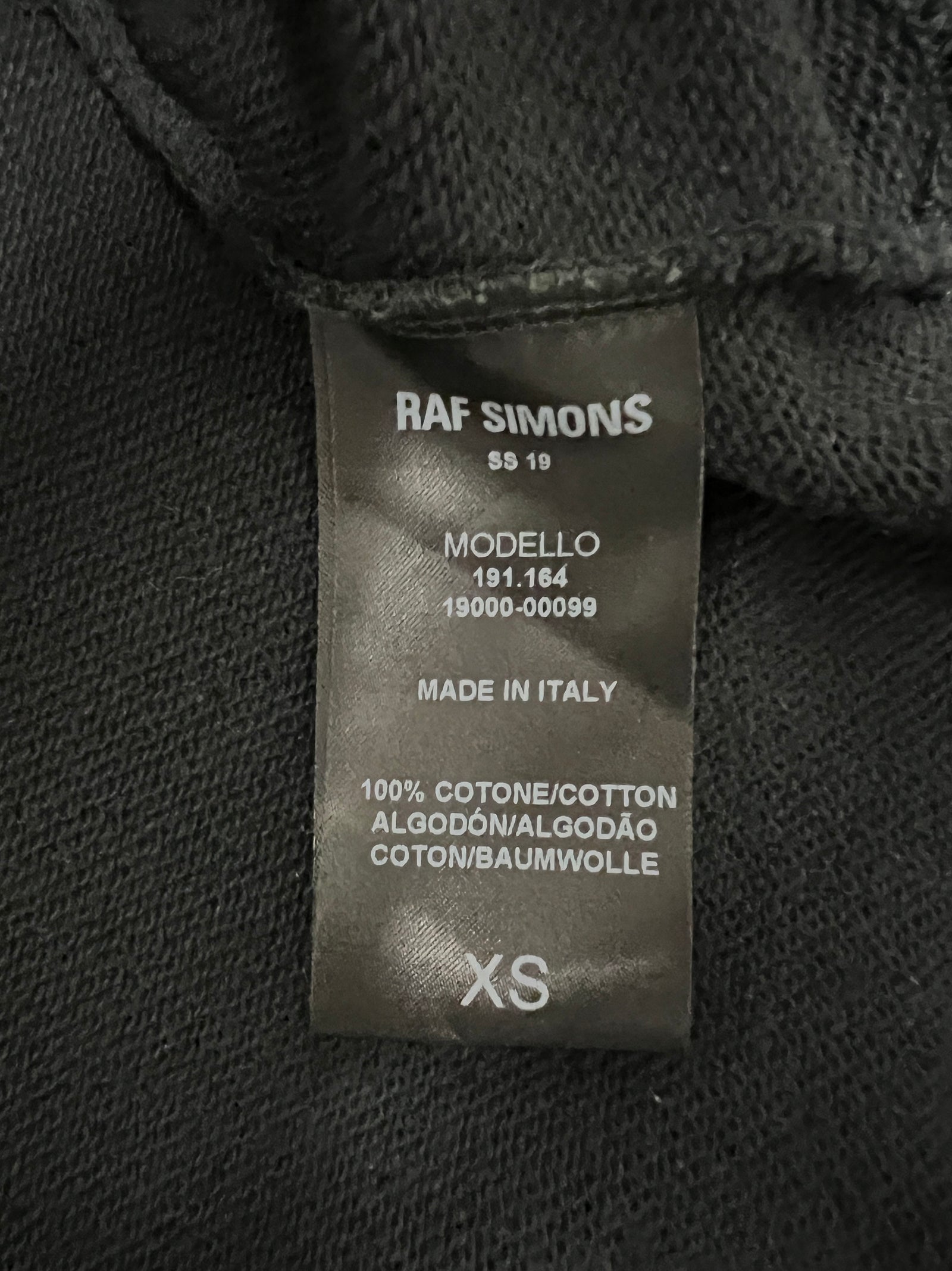 Raf Simons SS19 Hoodie Size X-Small