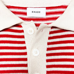 Rhude Stripped Short Sleeve Knit Size Medium