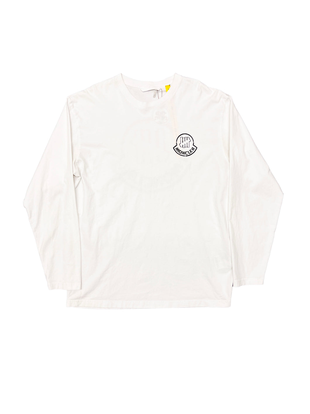 Moncler Long Sleeve White T-Shirt Size Large
