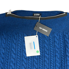 Raf Simons Heavy Knit Blue Sweater Size Small