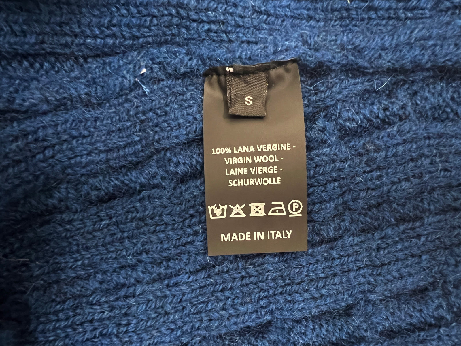 Raf Simons Heavy Knit Blue Sweater Size Small