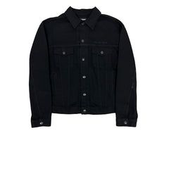 Balenciaga Logo Dark Wash Jean Jacket Size Large