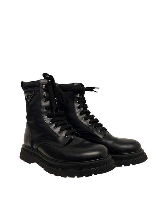 Prada Re-Nylon Technical Combat Boot Size 10.5