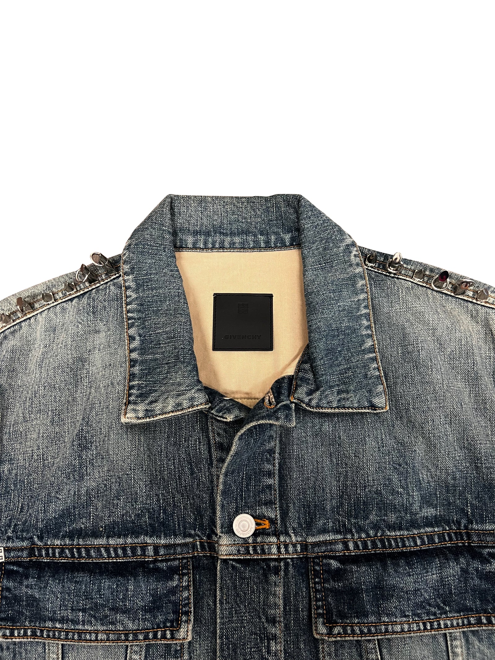 Givenchy Spiked Jean Jacket Size Medium