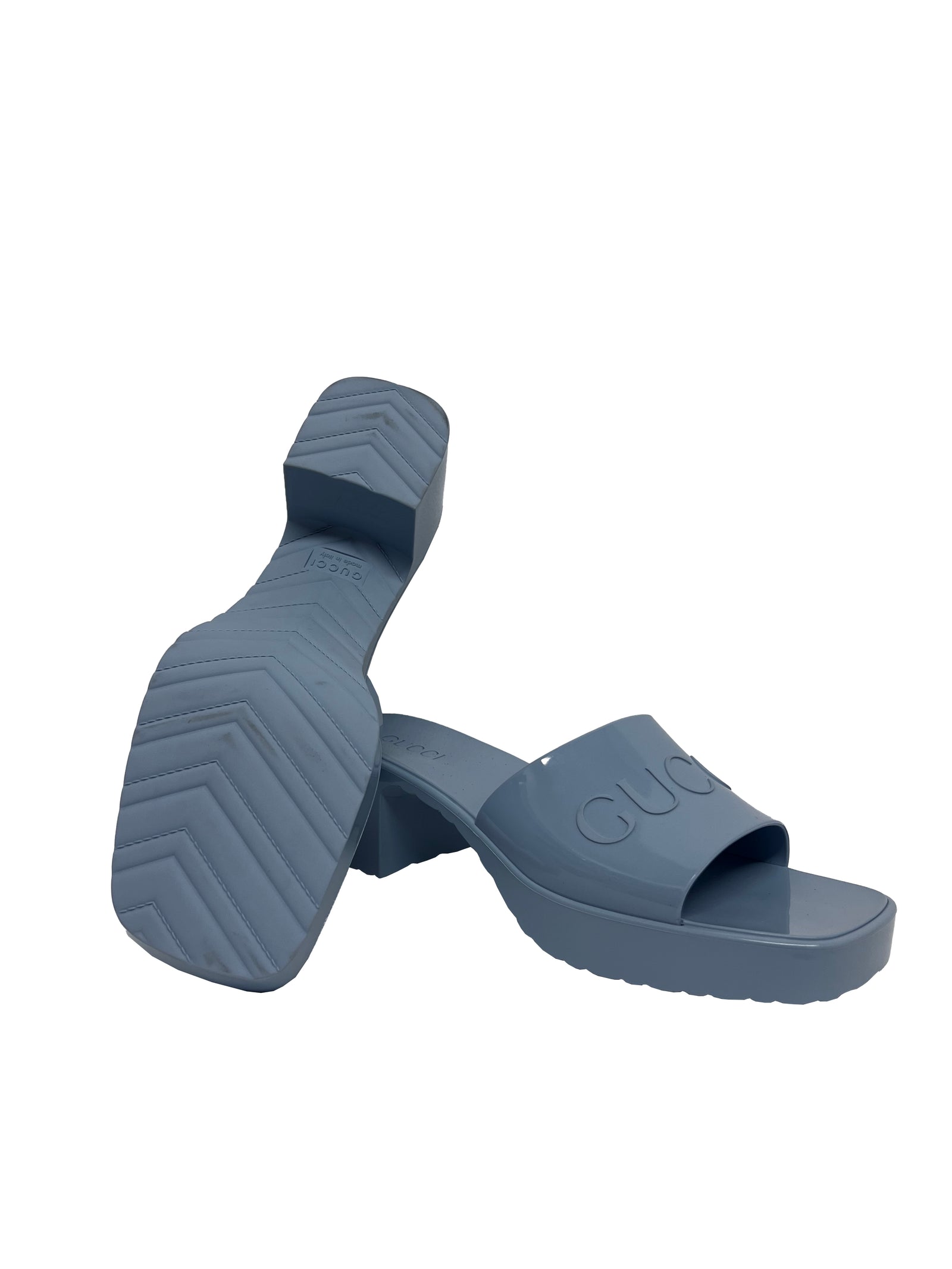 Gucci Rubber Pumps Baby Blue Size 42