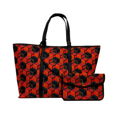 MCM Cubic Monogram Jacquard Shopper Tote