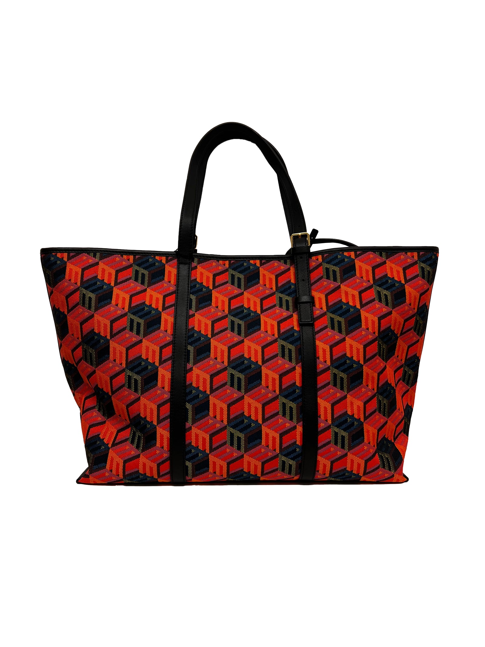 MCM Cubic Monogram Jacquard Shopper Tote