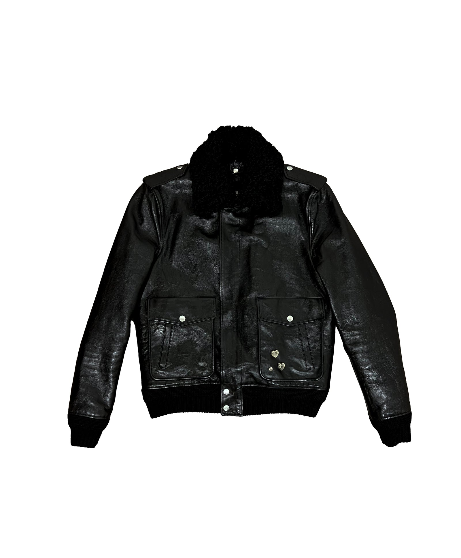 Saint Laurent Sherpa Aviators Leather Jacket Size Small