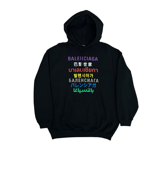 Balenciaga Rainbow Language Hoodie Size 2X-Large