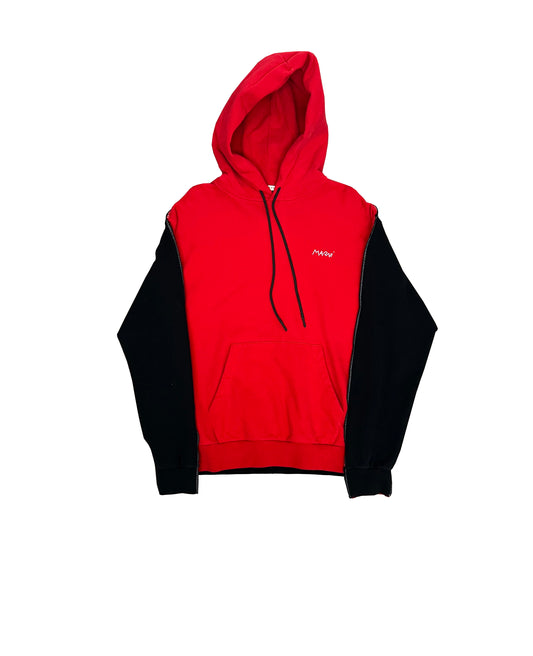 Marni Colorblock Red and Black Hoodie Size X-Large