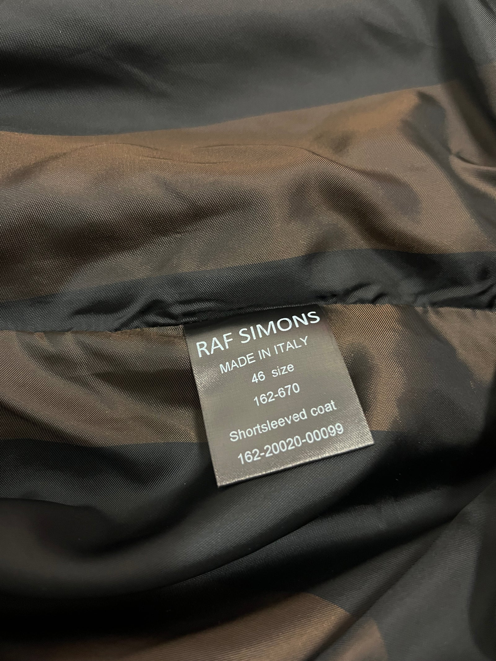 Raf Simons Short Sleeve Trench Coat Size X-Large