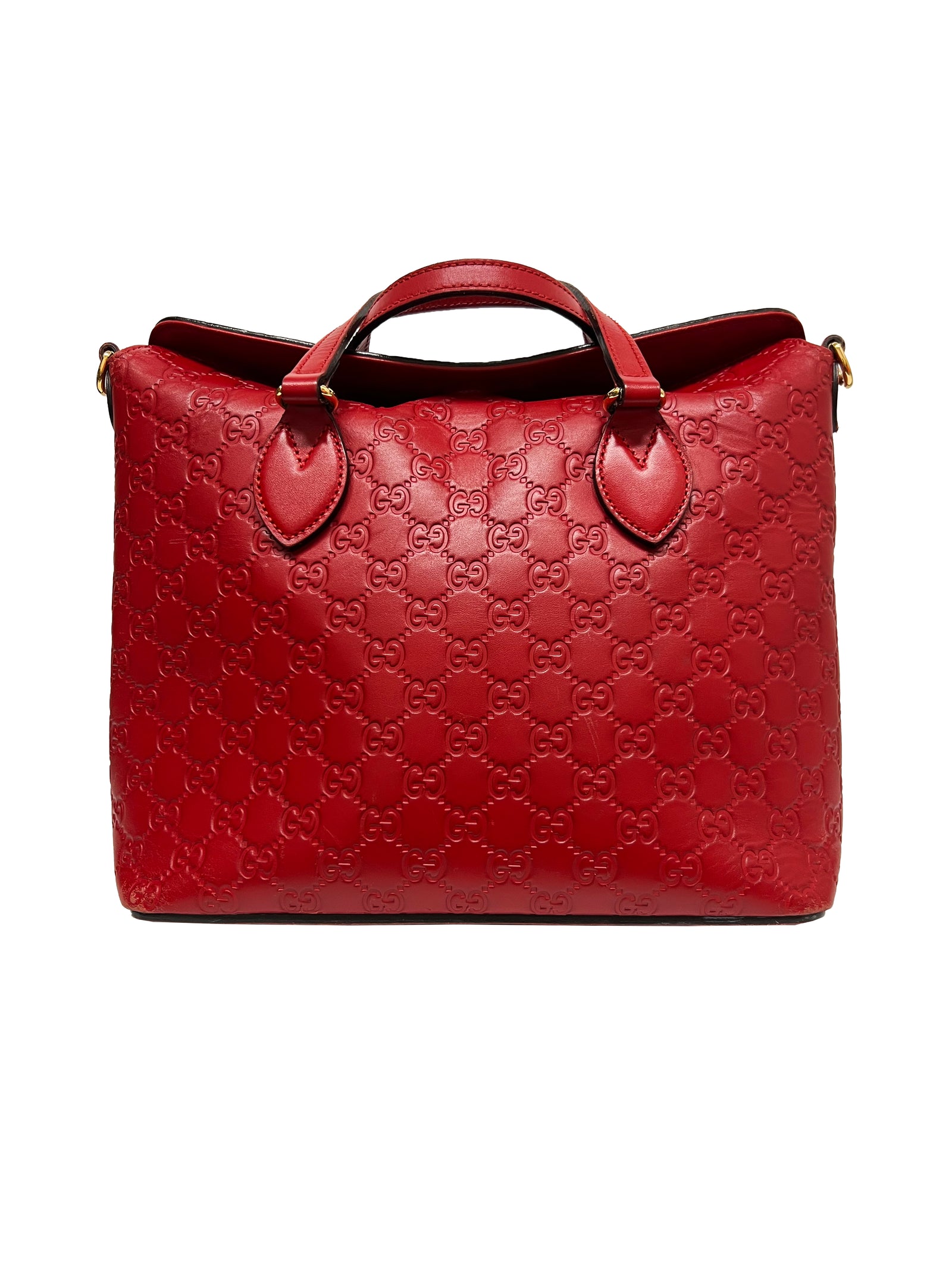 Gucci Red Bucket Style Purse