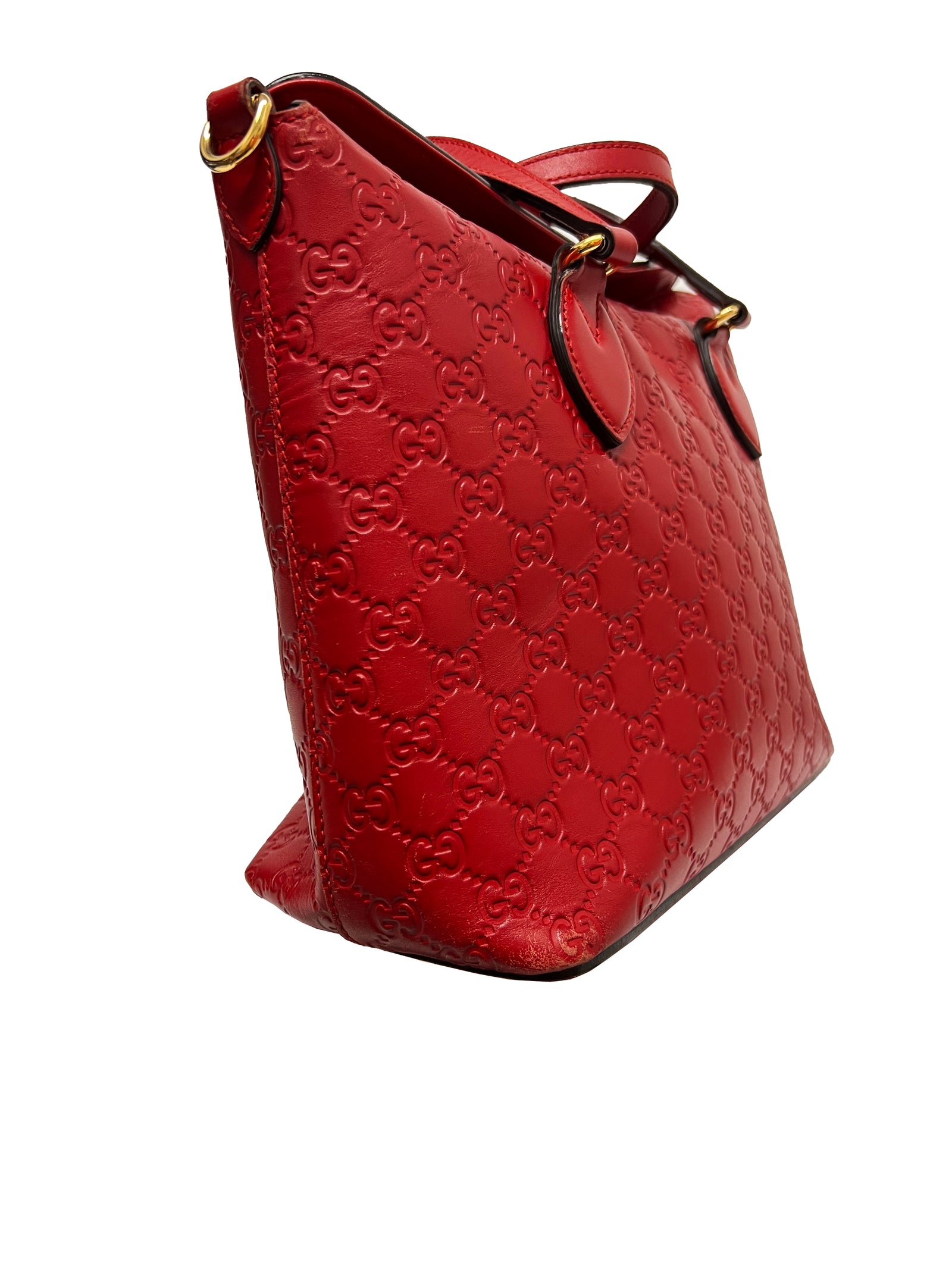 Gucci Red Bucket Style Purse